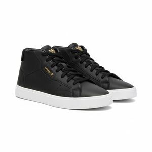 Adidas Sleek Mid EE4727 Core Black Leather Women's Sneakers Mid Top Size 7